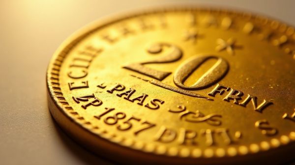 Estimation de la valeur d'un louis d'or 20 francs 1857